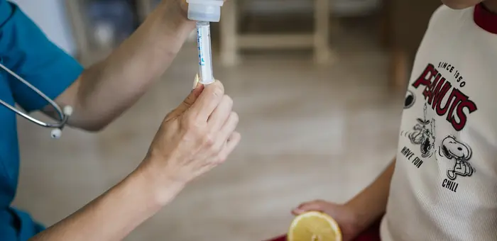 Clinician preparing an injection
